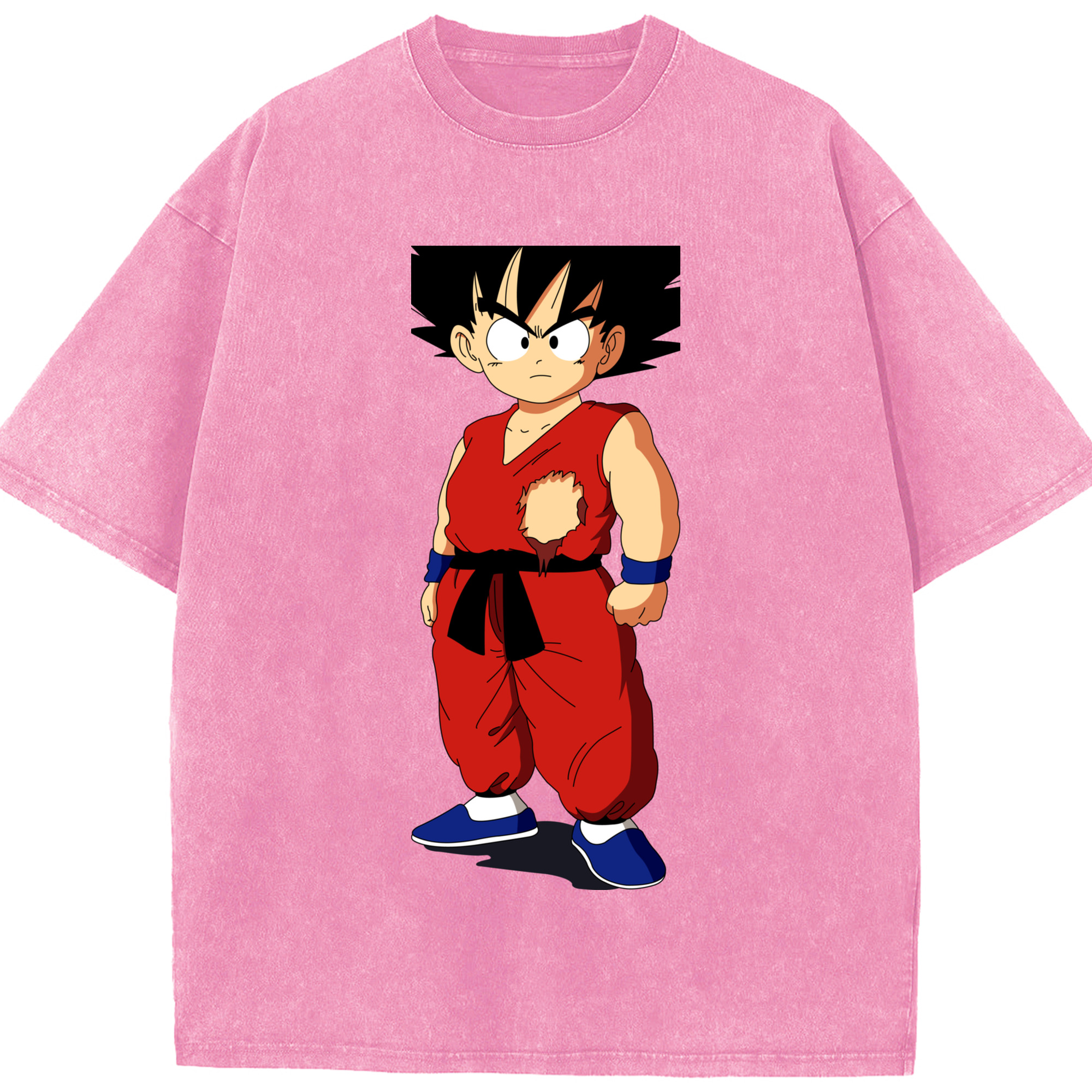 （画像用） ドラゴンボール 孫悟空（そん ごくう）Son Goku カカロット DRAGON BALL Kakarotto 綿100% ヴィンテージ風 半袖Tシャツ（フロントプリント）